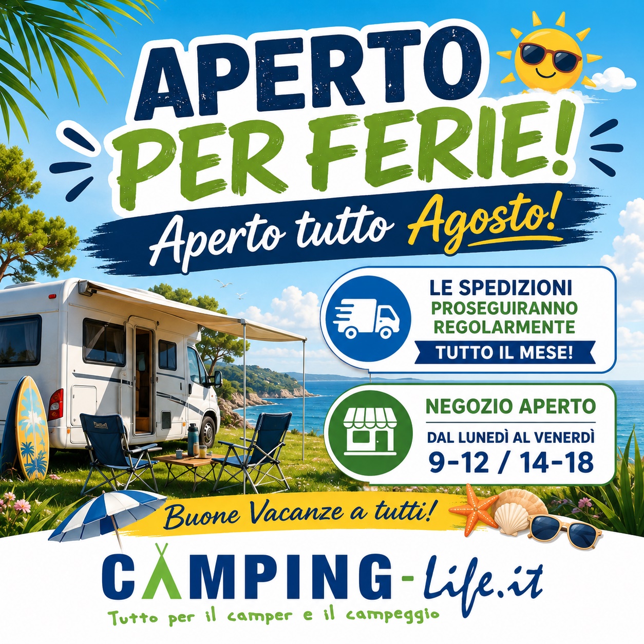 Tutto Agosto Aperto per Ferie!!!